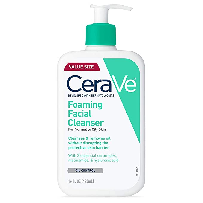 Cerave Foaming Facial Cleanser For Normal To oily Skin USA (473ml)