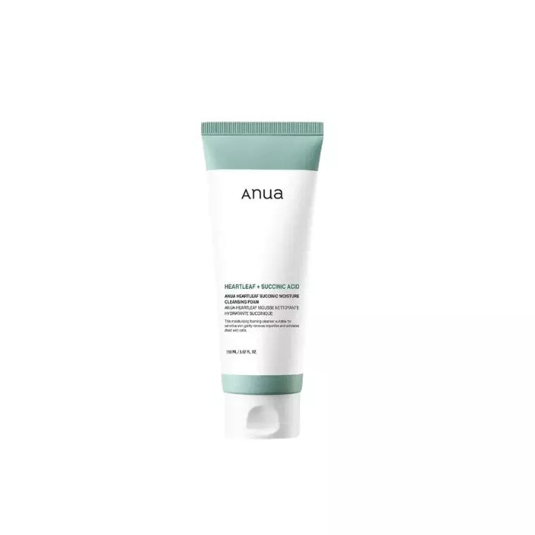 Anua Heartleaf + Succinic Acid  Moisture Cleansing Foam (150ml)