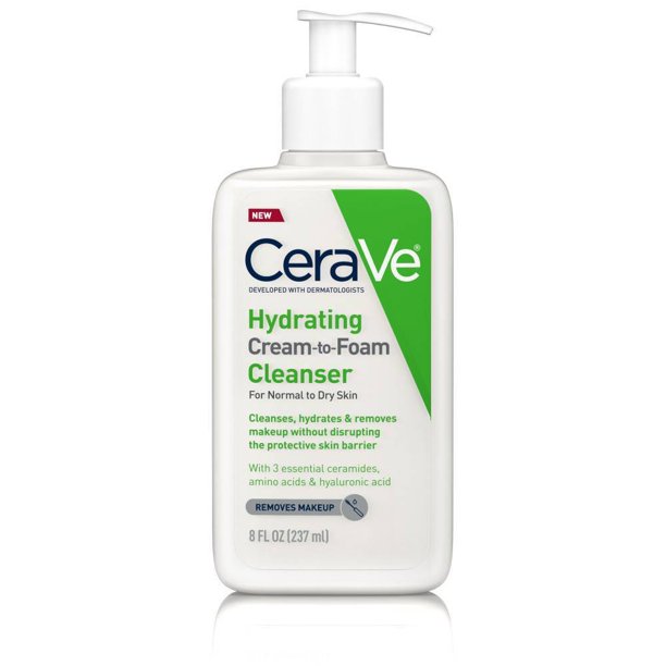 Cerave Hydrating Cream to Foam Cleanser Normal to Dry Skin (237ml)